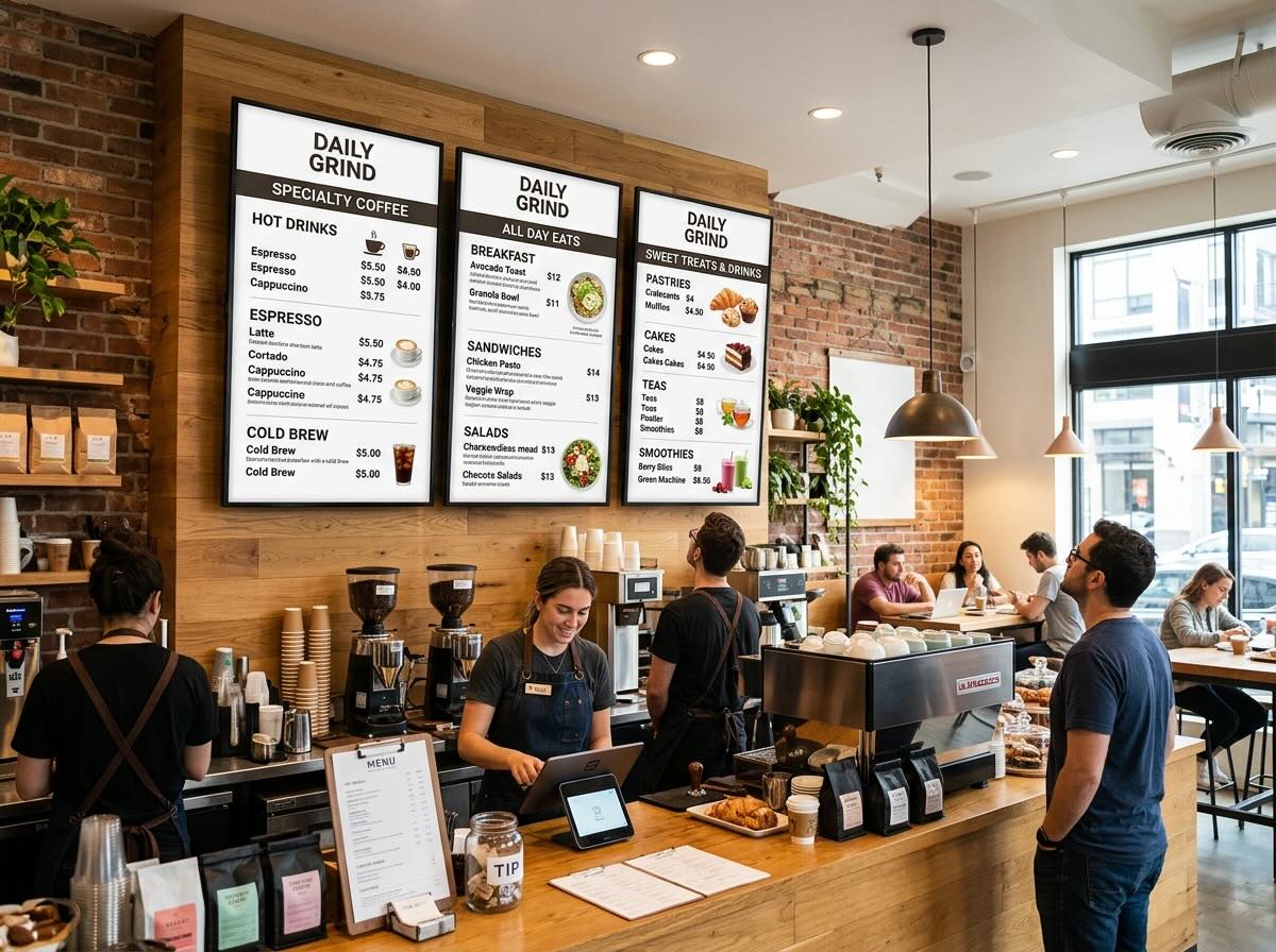 Restoran & Kafelerde Satışı Artıran Ekranlar